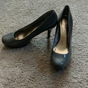 Madden Girl gray patent leather heels